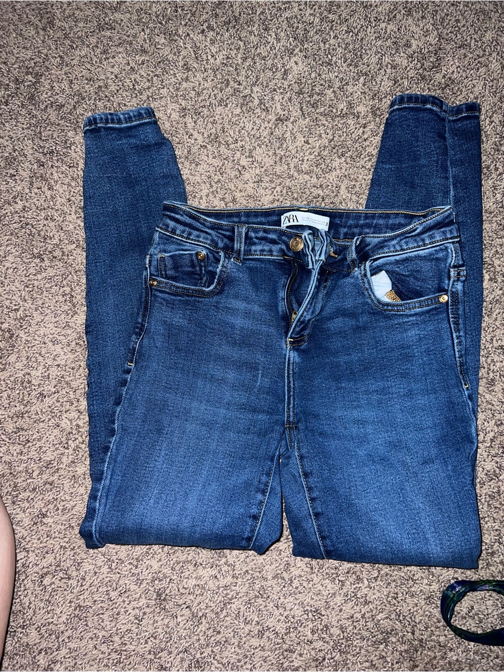 Zara Blue Skinny Stretch Jeans